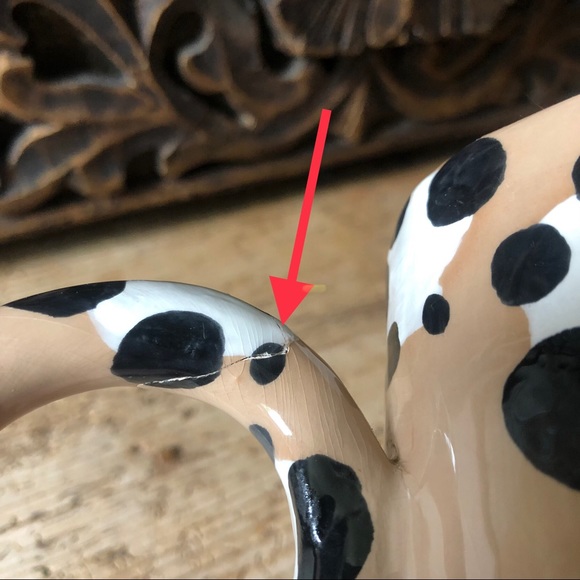 NWOT New LUX EROS Handmade Tan Round Handle Spotted Leopard Artsy Ceramic Mug - Picture 13 of 17